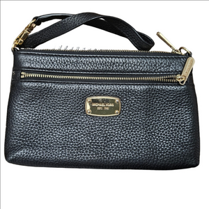 Michael Kors Black Wristlet with Gold Accents